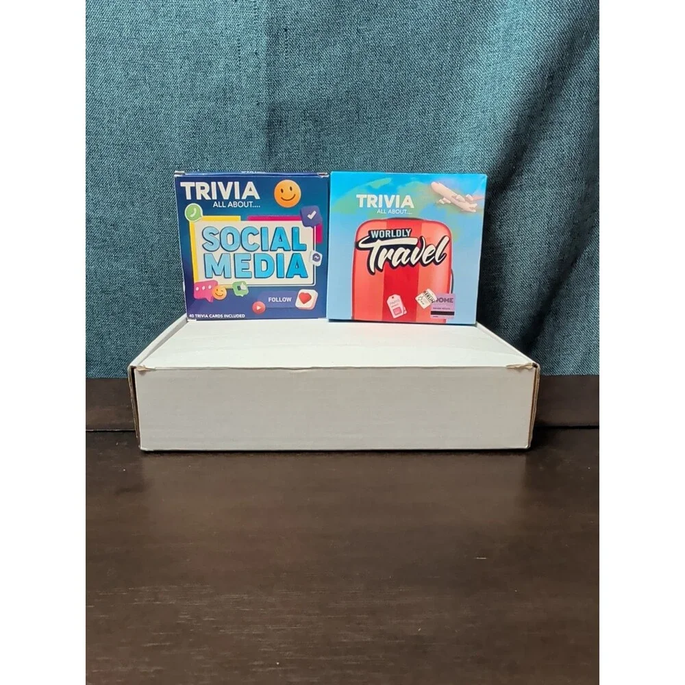 8-Pack Mini Trivia Game Set | Music Movies Sports Travel & Puzzles